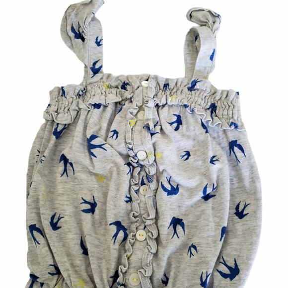 2 FOR $5 SALE Next Blue Gray And Yellow Sleeveless Romper Size 4/5 - Picture 4 of 12